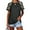 Dark Gray, variant on Sherrylily Women T Shirt Camouflage Short Sleeve T-Shirt Tunic Casual Loose Tops