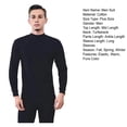 thumbnail image 5 of Cotton Thermal Base Layer Outfit Winter Men Thermal Underwear Set Turtleneck Long Sleeve Warm Base Layer Pure Color Slim Fit Elastic Men Pajamas Set, 5 of 5