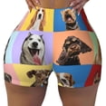 thumbnail image 2 of Salouo funny dogs Print Women's Athletic Shorts,Booty Shorts Biker Shorts High Waisted Elastic Workout Shorts for Yoga Gym Running Sports-Large, 2 of 8