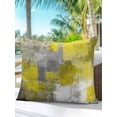 thumbnail image 6 of Outdoor Pillows Waterproof, Yellow Grey Bedding Throw Pillows with Insert for Couch Sofa Bed, Modern Oil Painted Abstract Art Aesthetics 18x18 Inch Pillowcases Decorative Patio Pillow Set of 1, 6 of 8