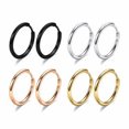 thumbnail image 2 of Surgical Steel Hoop Huggie Earrings - Hypoallergenic Hinged Earrings For Men Women 2 of 6