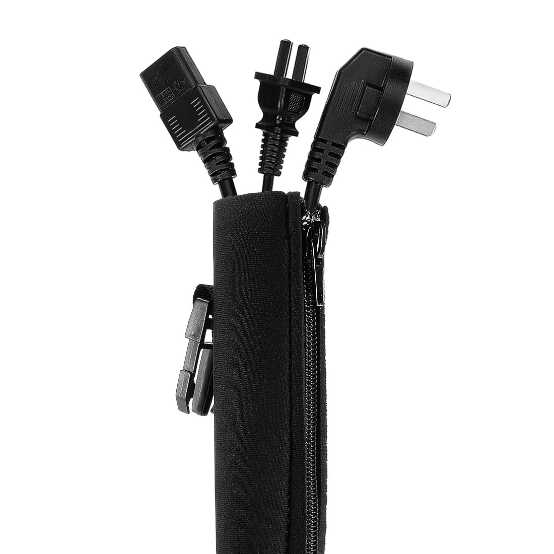 50cm Neoprene Cable Management Sleeves with Zipper Buckle Wire Cover