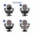 thumbnail image 4 of Bird Office Chair Slipcover, Repetitive Crested Fly Friend Simple Cartoon Illustration Flying Animal, Stretch Decorative Fabric Cover, Standard Size, Peach Dried Rose and Grey, by Ambesonne, 4 of 5