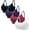 Black/Navy Blue/Claret/White, variant on Sports Cami Bras Pack for Women - Basic V-Neck Padded Seamless Bras with No Underwire