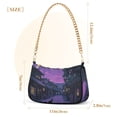 thumbnail image 3 of FORMRS Womens Shoulder Bag with Chain Strap Clutch Purse Cute Tote Handbag, Purple Street, 3 of 7