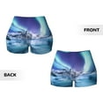 thumbnail image 3 of Sikiie Night At Lake Aurora 1 Print Workout Shorts Women Scrunch Butt Gym Shorts Seamless High Waist Tummy Control Yoga Biker Athletic Shorts, 3 of 5