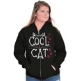 thumbnail image 5 of Crazy Lady Cool Cat Kitten Adorable Zip Hoodie Sweatshirt Women Brisco Brands M, 5 of 5