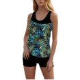 thumbnail image 7 of Modest Tankinis for Women 2 Piece Tankini Swimsuits Set Beach Vacation Tank Tops Bathing Suits(Blue S), 7 of 7