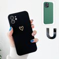 thumbnail image 4 of Lojalitet Compatible con iP14Pro 6.1, Funda para teléfono con diseño de Textura de Cuero y Tejido, Material de TPU, Ultrafina, Verde, 4 of 5