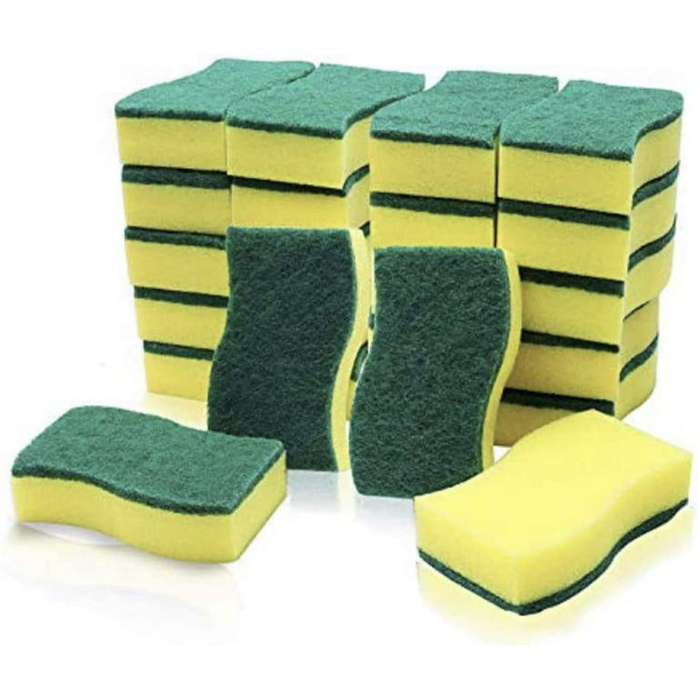 SCRUBIT 48 Pack Kitchen Sponges - Dish Sponge for Washing Dishes, Kitchen &  Bathroom – Blue Dishwashing Sponges Along with A Thought Scrubber – Bulk