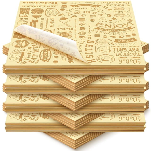 Hojas de papel encerado Outus 600 unidades, 30 x 30 cm, resistentes a la grasa