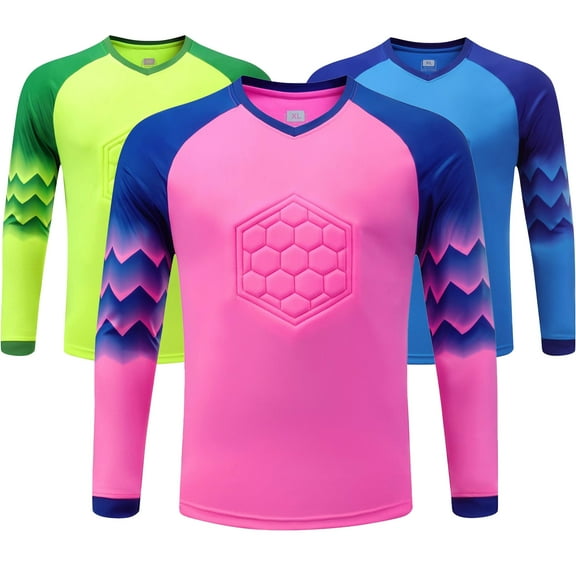 Soccer Goalie Jerseys for Kids Goalkeeper Jersey Mens Long Sleeve Match Training Jersey