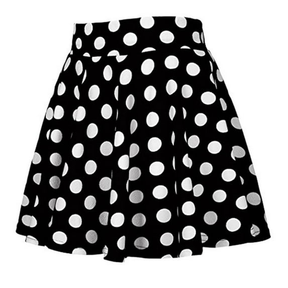 asdoklhq Skirt for Women Plus Size,Summer Wave Point High Waist Skirt