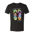 thumbnail image 2 of Wild Bobby, If I Can't Wear My Flip Flops I'm Not Going Colorful Sandals Streetwear Mens Premium Tri Blend T-Shirt, Vintage Black, 2XL, 2 of 3