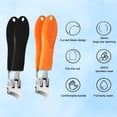 thumbnail image 5 of Wide Opening Anti, 2026 New Professional Slant Head Nail Clipper - Wide Opening Anti-Splash Design for Thick & Ingrown Toenails, Easy-Grip Ergonomic Clippers for Men and Women(Black,2PC), 5 of 7
