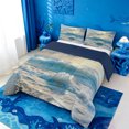 thumbnail image 2 of meiyoeat Ocean Waves Full Size Comforter Sets,Coastal Style Bedding Comforter Set For Girl,Reversible,3pcs,1 Comforter and 2 Pillowcases, 2 of 7