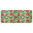 thumbnail image 1 of Floral Kitchen Mat, Vintage Colorful Ornamental Flowers and Leaves Fresh Spring Nature Art Illustration, Plush Decorative Kitchen Mat with Non Slip Backing, 47" X 19", Multicolor, by Ambesonne, 1 of 1