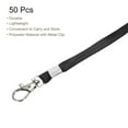 thumbnail image 3 of Uxcell Flat Lanyards, Neck Strap Swivel Hook Name Tag Badge Holder Black 50 Pack, 3 of 5