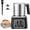 Black, variant on Electric Milk Frother and Steamer, 6-in-1 Automatic Milk Frother Machine with 500ml Milk Warmer, Hot & Cold Froth for Coffee, Latte & Hot Chocolate, Stainless Steel