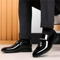 thumbnail image 4 of Mens Dress Shoes Formal Business Oxford Suit High Gloss Patent Leather Slip On Loafers Comfortable Shoe for Men, 4 of 9