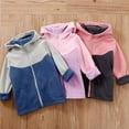 thumbnail image 5 of Esaierr 3-15Y Autumn Winter Colorblocking Fleece Jacket for Kid Toddler Boys Girls Warm Hooded Coats Teenagers Long Sleeve Cozy Outwear, 5 of 9