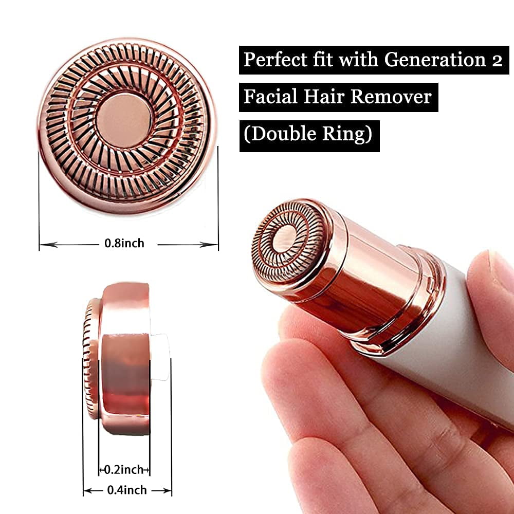 4 Têtes De Rechange Plaquées Or 18 Carats Pour épilateur Visage - Neuf Sous Emballage, Rose
