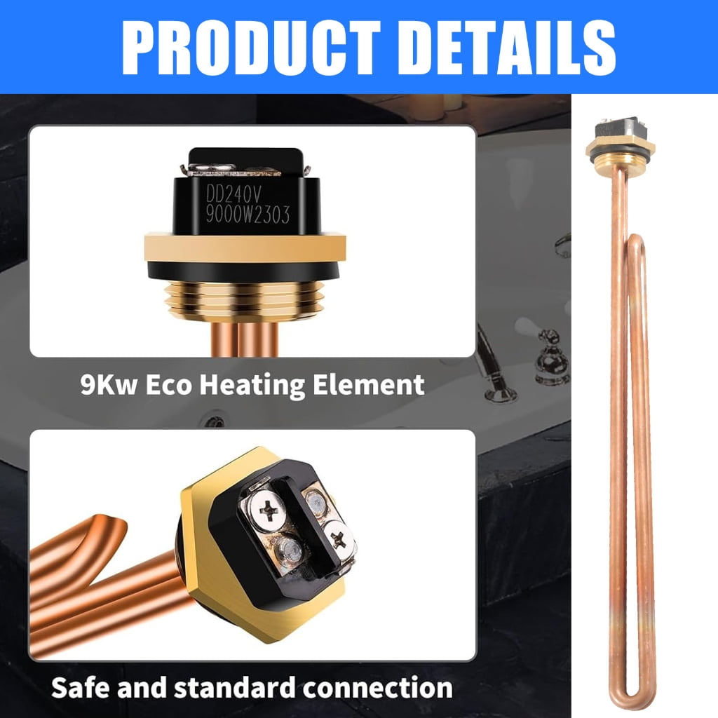 ZPAQI Replacement Part for 18 24 27 36 Water Heater Element HE 90240