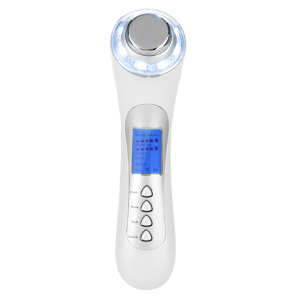 5 in 1 Ultrasonic Beauty Machine Nano Photon Therapy Massager Skin Care Anti aging White