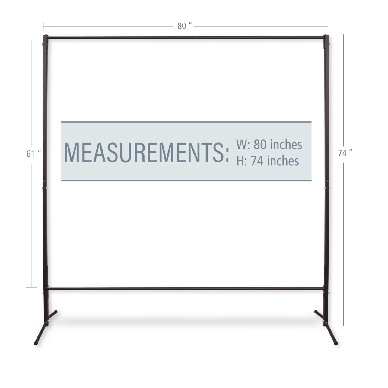 Room Divider, Multi-Purpose Portable Rod Stand 74" tall, 80" wide