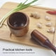 thumbnail image 2 of Cuenco de madera para moler - Juego de mortero y maja de madera, machacador de ajo manual para cocina doméstica, molinillo de especias de jengibre, juego de mortero y maja, 2 of 7