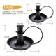 thumbnail image 2 of Candelabros de Hierro Negro con Forma de Pilar y Asa, para Velas Cónicas, para Fiestas en la Chimenea (Paquete de 2), 2 of 5