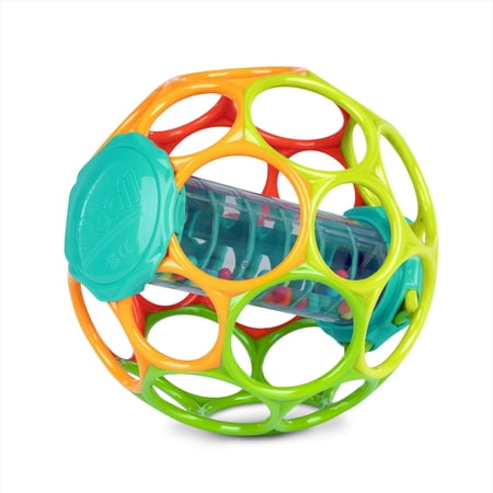Oball Easy Grasp Rollin' Rainstick Rattle Cause & Effect Infant Toy, Unisex, 6 Inches
