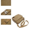 thumbnail image 2 of Bolso de escuela Zulema Hombre Lona Viaje Senderismo Hombro Satchel Bag Gris Negro, 2 of 5