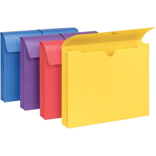 Smead Antimicrobial Expanding Wallets Asst Colors 4/PK Letter (77291)