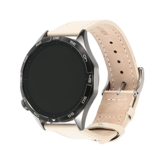 Unique Bargains Cowhide Watch Bands Watch Straps for Men Women 20mm Grain Cowhide Watch Strap White
