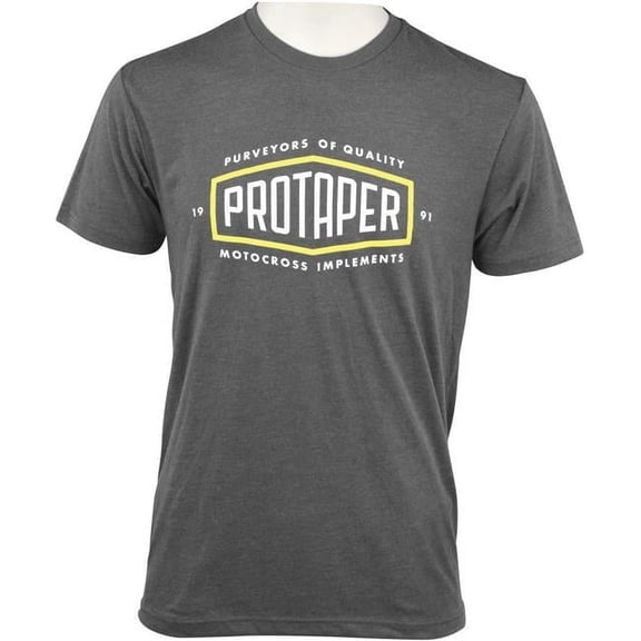 ProTaper Logo Mens Short Sleeve T-Shirt Gray MD