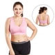 thumbnail image 4 of Sujetador deportivo de doble capa sin costuras de gran tamaño sin aro de acero ropa interior ajustable de yoga sin costuras para mujer, 4 of 5