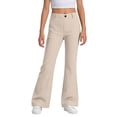 thumbnail image 3 of Girls School Uniform Pants Flared, Girls Flare Dress Pants Kids School Uniform Bell Bottoms with Elastic Waist Back to School, 3 of 5