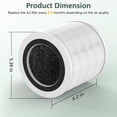 thumbnail image 4 of 2 Pack H7126 Replacement Filter for GoveeLife H7126 Mini Air Purifier, 3-in-1 H13 True HEPA Air Filter for H7126 Air Purifier Filter for Dust, Pollen, 4 of 7
