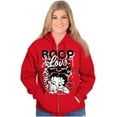 thumbnail image 4 of Cool Kanji Style Betty Boop Love Zip Hoodie Sweatshirt Women Brisco Brands L, 4 of 5