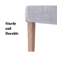 thumbnail image 5 of Guyou Dining Chairs Set of 2, Mid-Century Modern Linen Upholstered Kitchen Chairs with Curved Backrest, Wooden Side Chairs for Dining Kitchen Living Room Bedroom, Grey, 5 of 15