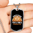 thumbnail image 2 of Scratch a Dog Permanent Job Couple Dogs Necklace Stainless Steel or 18k Gold Dog Tag 24" Chain, 2 of 8