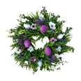 thumbnail image 3 of Rongfmy Round Easter Wreath with Pastel Eggs Front Door Spring Pendant Artificial Flower F, 3 of 9