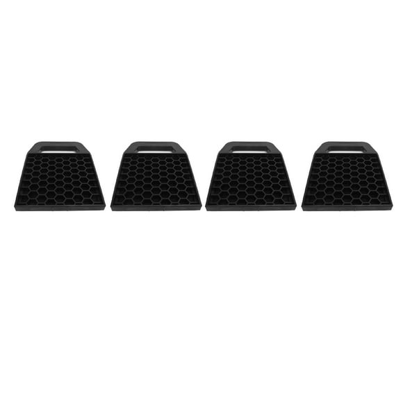 4PCS RV Jack Pad Prevent Jacks Sinking Anti Slip Weather Proof Leveling Jack Block for Camper Caravan Trailer Black