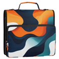 thumbnail image 5 of FORMRS Zipper Binder with Shoulder Strap 2-inch Ring 500 Sheet Capacity File Bag, Green Abstract Wavy, 5 of 5