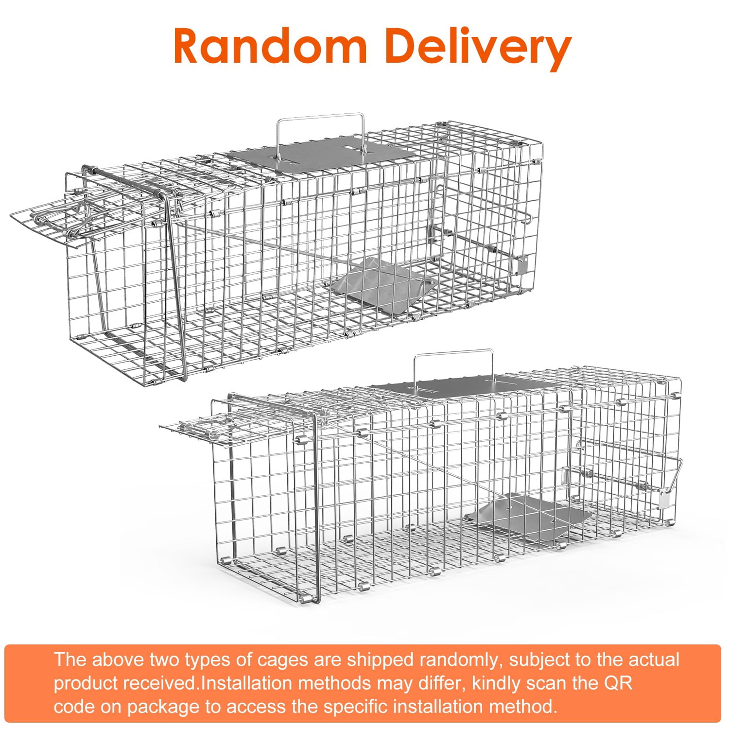 Rat Cat Trap, iMounTEK Mouse Traps, Humane Live Animal Trap Cage, 32X7X7inch, Work for Indoor and Outdoor, Catch and Release Stray Cats,Squirrels and Rodents(Silver)