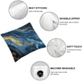 thumbnail image 6 of Acheng Gold and Blue Abstract Art Short Plush Pillowcase Set of 2 White, 6 of 7