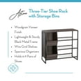 thumbnail image 5 of RiverRidge Afton Shoe Storage Organizer with Cubbies 9-Pair Rack - Weathered Woodgrain, 5 of 11