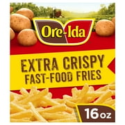 Ore-Ida Extra Crispy Fast Food Fries French Fried Frozen Potatoes, 1 Bag, for Easy Snacks and Dinner Sides, Gluten-Free, 16 oz