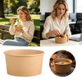 thumbnail image 3 of Food Grade Kraft Disposable Meal Containers, Single Use Paper Food Boxes, Suitable for Hot & Cold Food, for Catering Restaurant Takeaway, 3 of 6